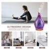 280ml Rose Gold Essential Oil Diffuser 3D Glass
