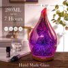 280ml Rose Gold Essential Oil Diffuser 3D Glass