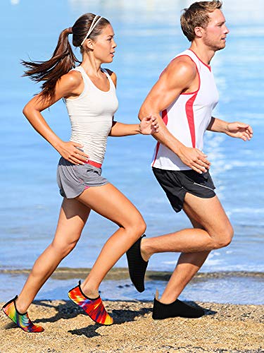 3 Pairs Water Sports Shoes Quick-Dry Aqua Socks Non-slip Barefoot Beach-Shoes for Swim Surf Yoga Beach Exercise Men Women 3 Pairs Water Sports Shoes Quick-Dry Aqua Socks