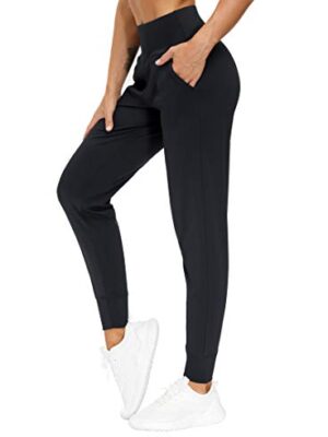 Yoga Joggers Pants with Pockets Athletic Leggings Tapered Lounge Pants