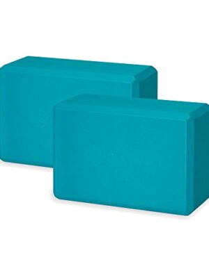 Block Set Non-Slip Surface for Yoga, Pilates, Meditation, Vivid Blue