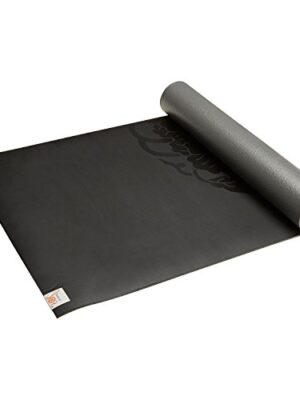 Gaiam Sol Dry-Grip Yoga Mat, Black, 5mm