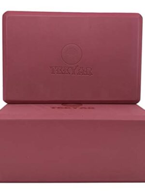 Teeyar Yoga Blocks Set Sturdy Odorless 3 Inch(High Density)
