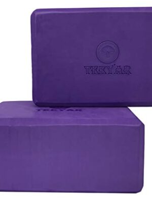 Teeyar Yoga Blocks Set Sturdy Odorless 3 Inch(High Density)