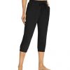 Capri Yoga Pants Drawstring Crop Joggers Sweatpants