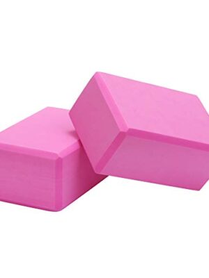 Yoga Blocks 2Pack Set for Women 9" 6" 3" High Density