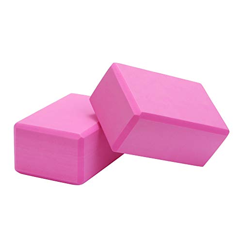 Yoga Blocks 2Pack Set for Women 9" 6" 3" High Density