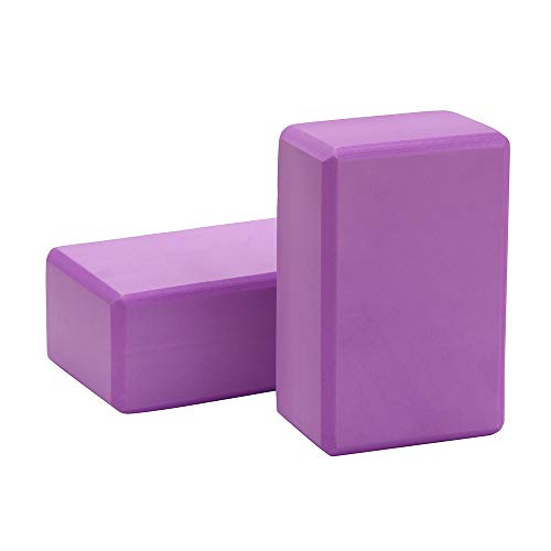 Yoga Blocks 2Pack Set for Women 9" 6" 3" High Density 1 Yoga Blocks 2Pack Set for Women 9" 6" 3" High Density