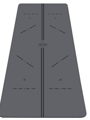 Heathyoga ProGrip Non Slip Yoga Mat with Alignment Lines