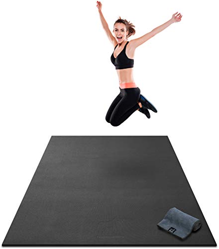 Premium Extra Thick Large Exercise Mat - 7' x 4' x 8mm Ultra Durable