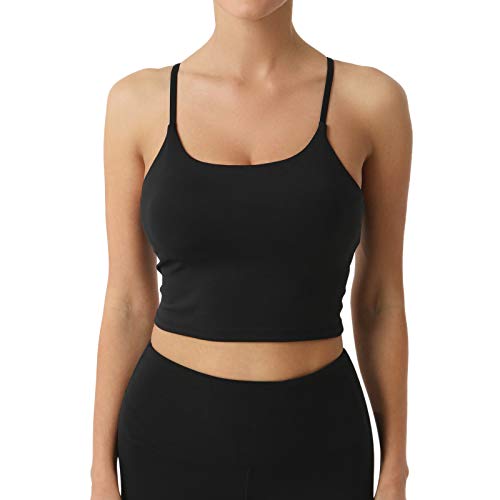 Letsfit Sports Bra for Women, Padded Adjustable Strap