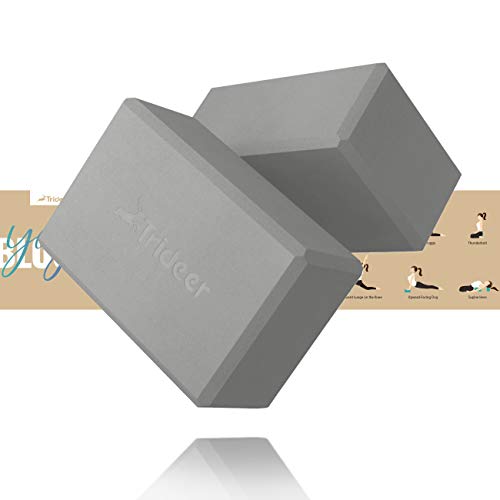 Trideer Yoga Blocks - Elevate Your Yoga Practice 1 Trideer Yoga Blocks 2 Pack - Premium EVA Foam