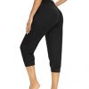 Capri Yoga Pants Drawstring Crop Joggers Sweatpants