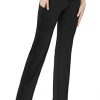 Bootleg Yoga Capris Pants with Pockets for Women