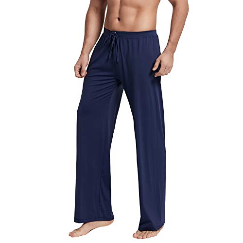31O8EhGU9jL Lu's Chic Men's Pajama Pants Long Yoga Bottoms