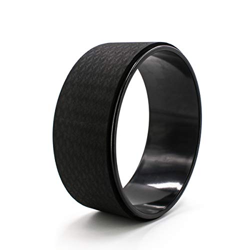 Shogun Sports Yoga Wheel: The Ultimate Solution for Back Pain Relief and Yoga Pose Improvement - Perfect for Stretching, Flexibility, and Backbends (Black).