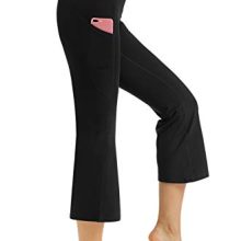 Dragon Fit Bootcut Yoga Pants with Side Pockets High Waist