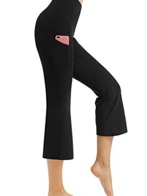 Dragon Fit Bootcut Yoga Pants with Side Pockets High Waist