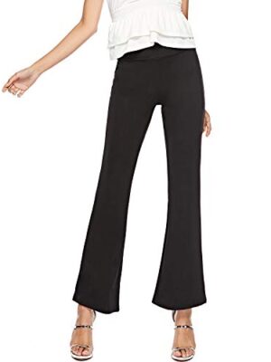 Lu's Chic Women's Flare Pants Slim Boot Cut Stretch