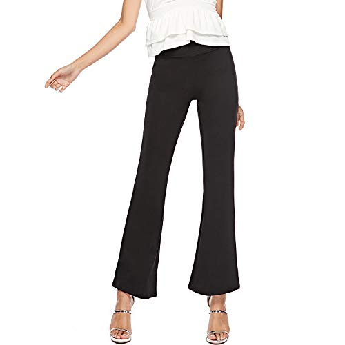 Lu's Chic Women's Flare Pants Slim Boot Cut Stretch 1 Lu's Chic Women's Flare Pants Slim Boot Cut Stretch