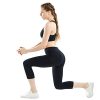 Yoga Capri Pants Headband Sweatband Black