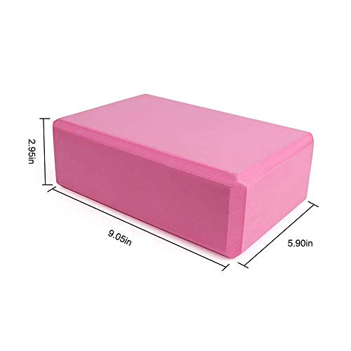 31+T7LUGuWL Practice with Yoga Block 2 Pack - Stability, Flexibility, and More in Light Green