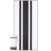 Black Microfiber Beach Towel by Laguna Beach Textile Co