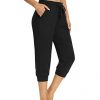 Capri Yoga Pants Drawstring Crop Joggers Sweatpants