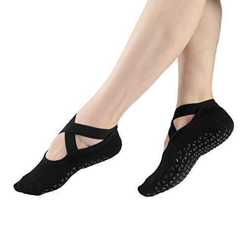 31XJkDGAUWL Pauboland Women's 6-Pack Black Padded Cushion Non-Slip