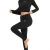 COOLOMG Compression Shirt + Leggings Thermal Set