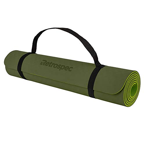 31Zw3SrmVsL Retrospec Zuma Yoga Mat w/Nylon Strap for Men, Women