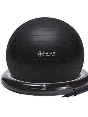 Gaiam Essentials Balance Ball, Base Kit, 65cm Yoga Ball Chair
