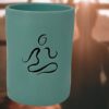 RAE Dunn "Namaste" Yoga Candle, Cooling Eucalyptus Scented