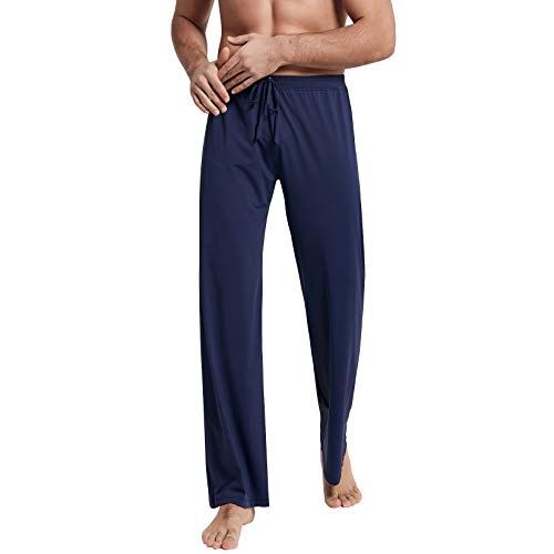 31d+nCu6ckL Lu's Chic Men's Pajama Pants Long Yoga Bottoms