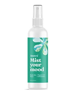 Peppermint and Rosemary essential oil mist for focus and clarity – natural aromatherapy spray for face, body, and rooms.