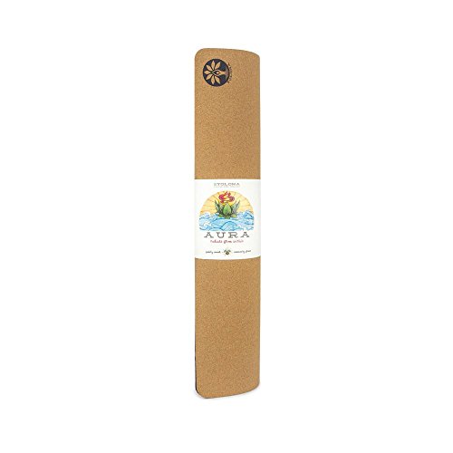 31fCipPmAIL Yoloha Cork Aura Yoga Mat - 80”x26” - 6mm thick – Non Slip