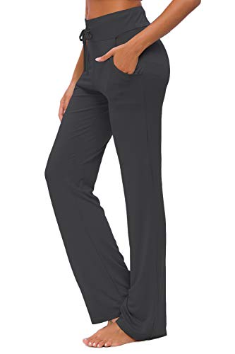 Yoga Pants with Pockets Straight-Leg Loose Comfy 1 Yoga Pants with Pockets Straight-Leg Loose Comfy