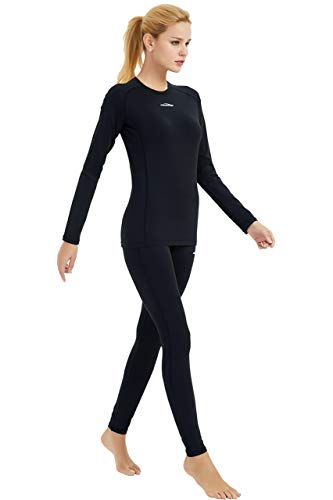 Stay Cozy and Stylish with Yoga Women Thermal Underwear Long Johns Set - Perfect for Winter Workouts 1 Yoga Women Thermal Underwear Long Johns Set