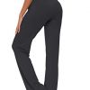 Yoga Pants with Pockets Straight-Leg Loose Comfy