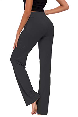 31iG+6Ahl6L Yoga Pants with Pockets Straight-Leg Loose Comfy