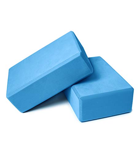 31jlhBbwjLL LDsports Yoga Block (Set of 2) 9"x6"x3" High Density EVA Foam Brick