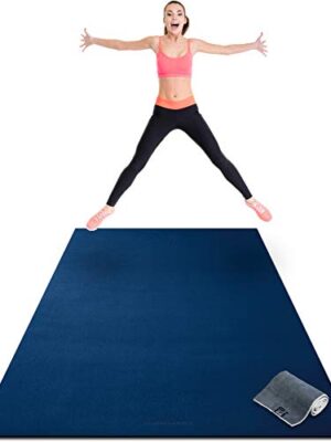 Premium Extra Large Exercise Mat - 8' x 4' x 1/4" Ultra Durable