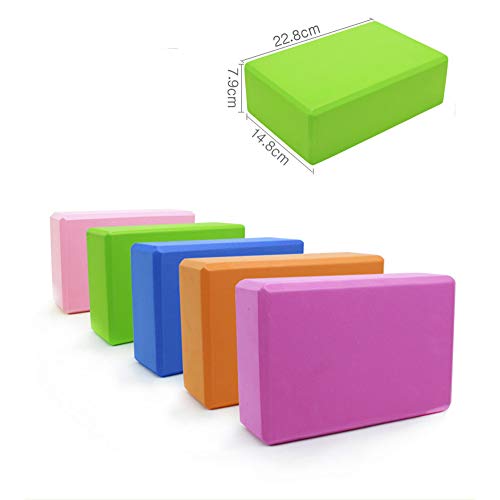 31mPU83BIiL Sprifloral Yoga Blocks (Set of 2) 9" x 6" x 3"High Density