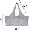 Large Yoga Mat Tote Sling Carrier with Side Pockets
