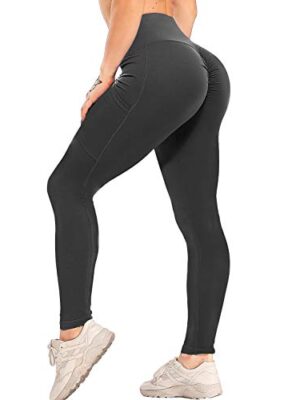 KIWI RATA Women Scrunch Butt Yoga Pants High Waist