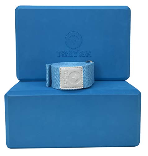 Teeyar Yoga Block Strap Set 2 Pack Odorless EVA Foam