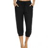 Capri Yoga Pants Drawstring Crop Joggers Sweatpants