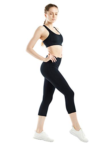 31zmA2ol8zL Yoga Capri Pants Headband Sweatband Black