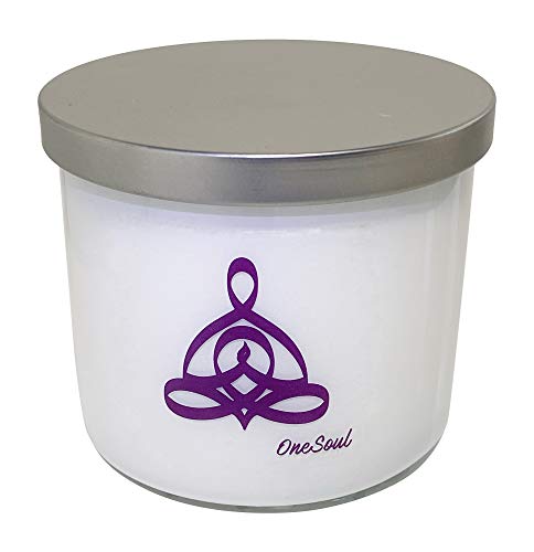 Lavender Vanilla Aromatherapy Candle with Yoga Design