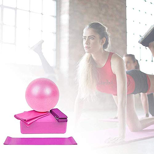 41-7BK7UbwL.SL1500 Yoga Mat Non-Slip Resistance Band Exercise Kit